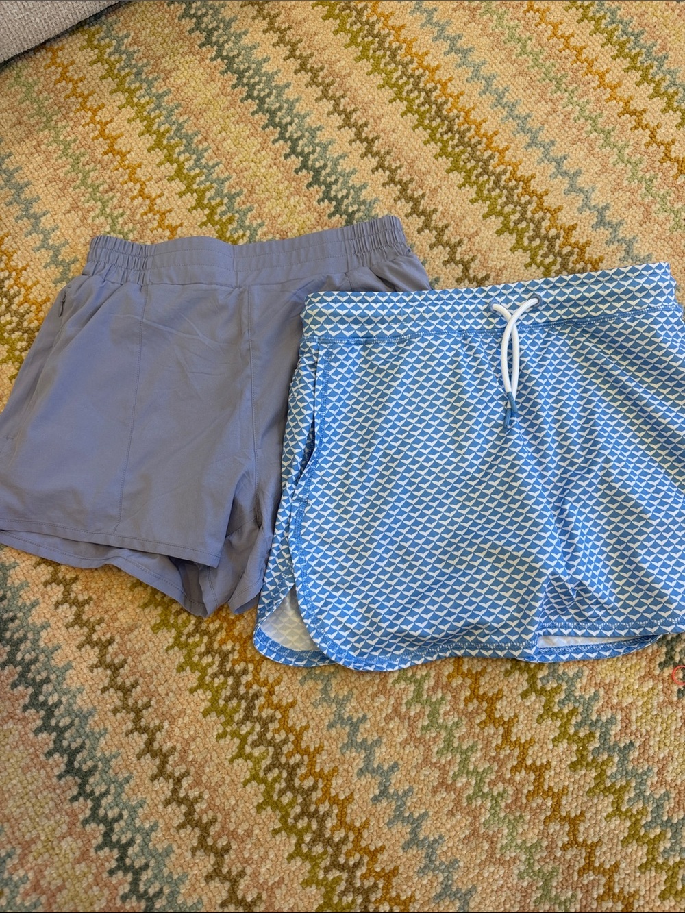 Light Blue Girls Athletic Shorts